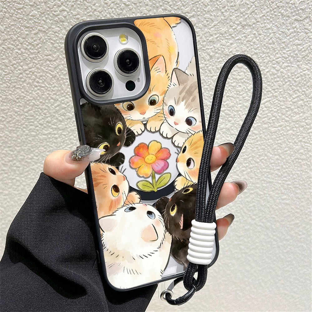 เคสโทรศัพท์ลายดอกไม้ขอบดำ ป้อง - Magnetic Phone Case บทวิจารณ์และราคา