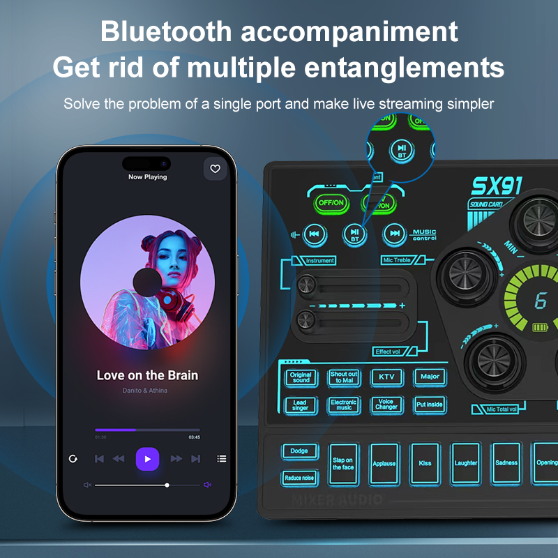 SX91 48V Audio Mixer พร้อม Voi - Gaming Controller Phone บทวิจารณ์และราคา