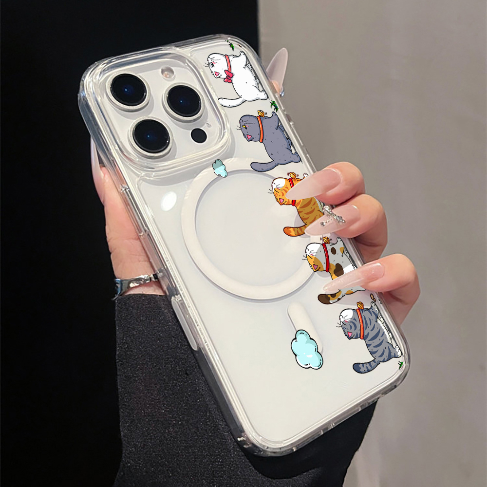 เคสโทรศัพท์ใสลายการ์ตูนแมวน่าร - Magnetic Phone Case บทวิจารณ์และราคา